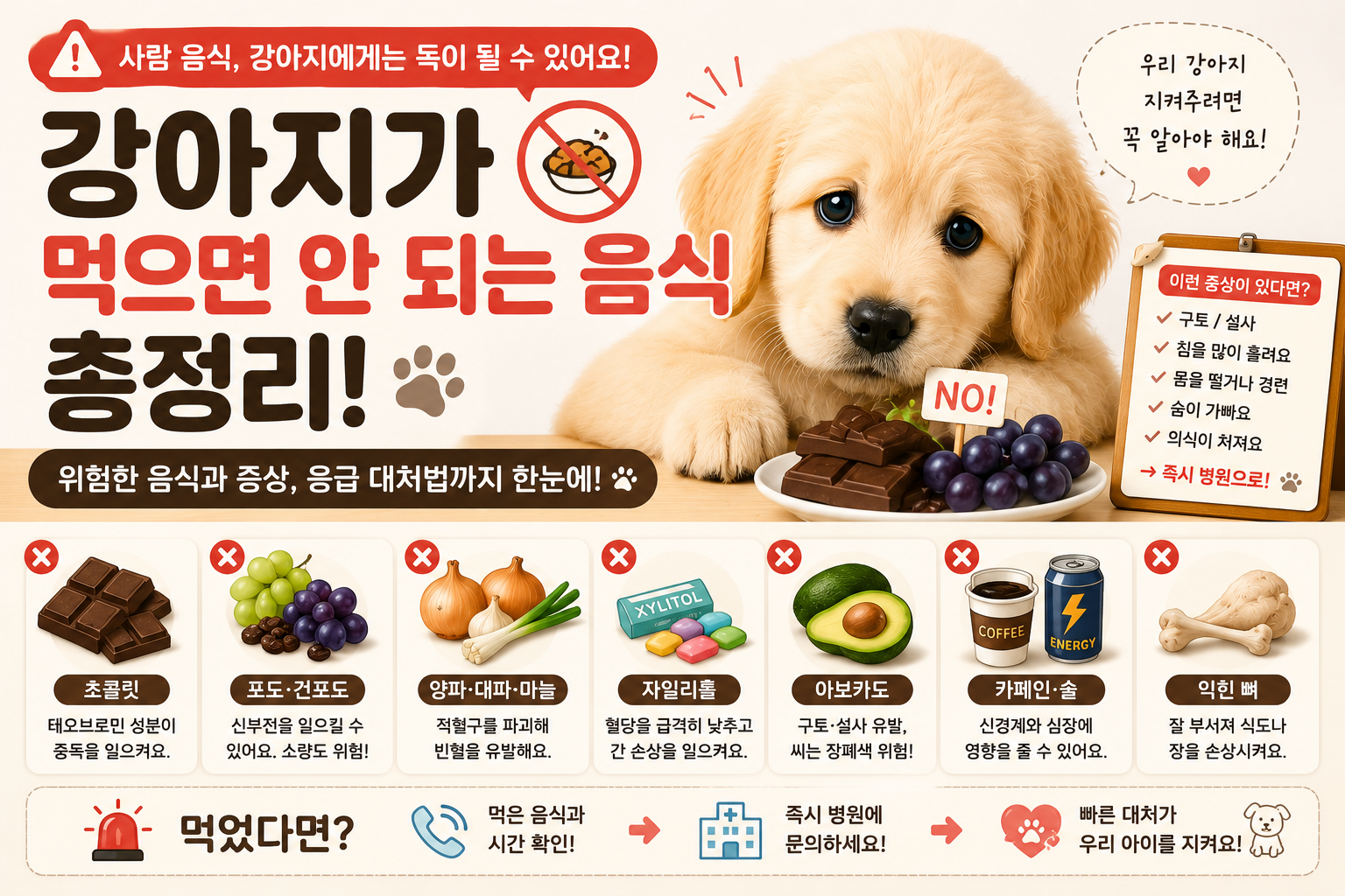 강아지가 먹으면 안 되는 음식