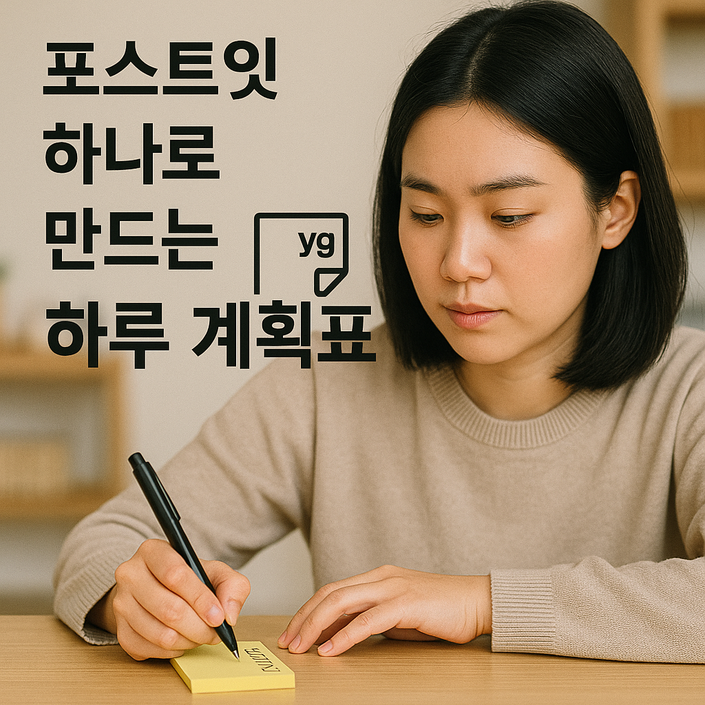 포스트잇 하나로 만드는 하루 계획표