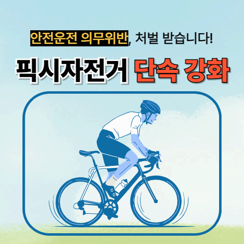 브레이크 제거 픽시자전거, 안전운전 의무위반 처벌과 단속 포인트