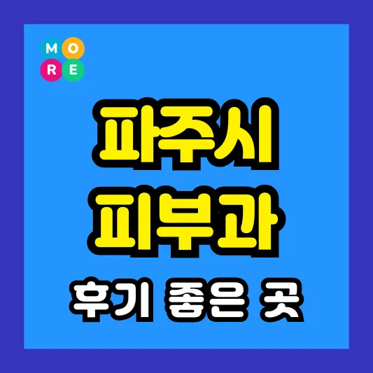 파주시 피부과 후기 좋고 잘하는 BEST 4곳 추천 ❘ 근처 전문의 병원