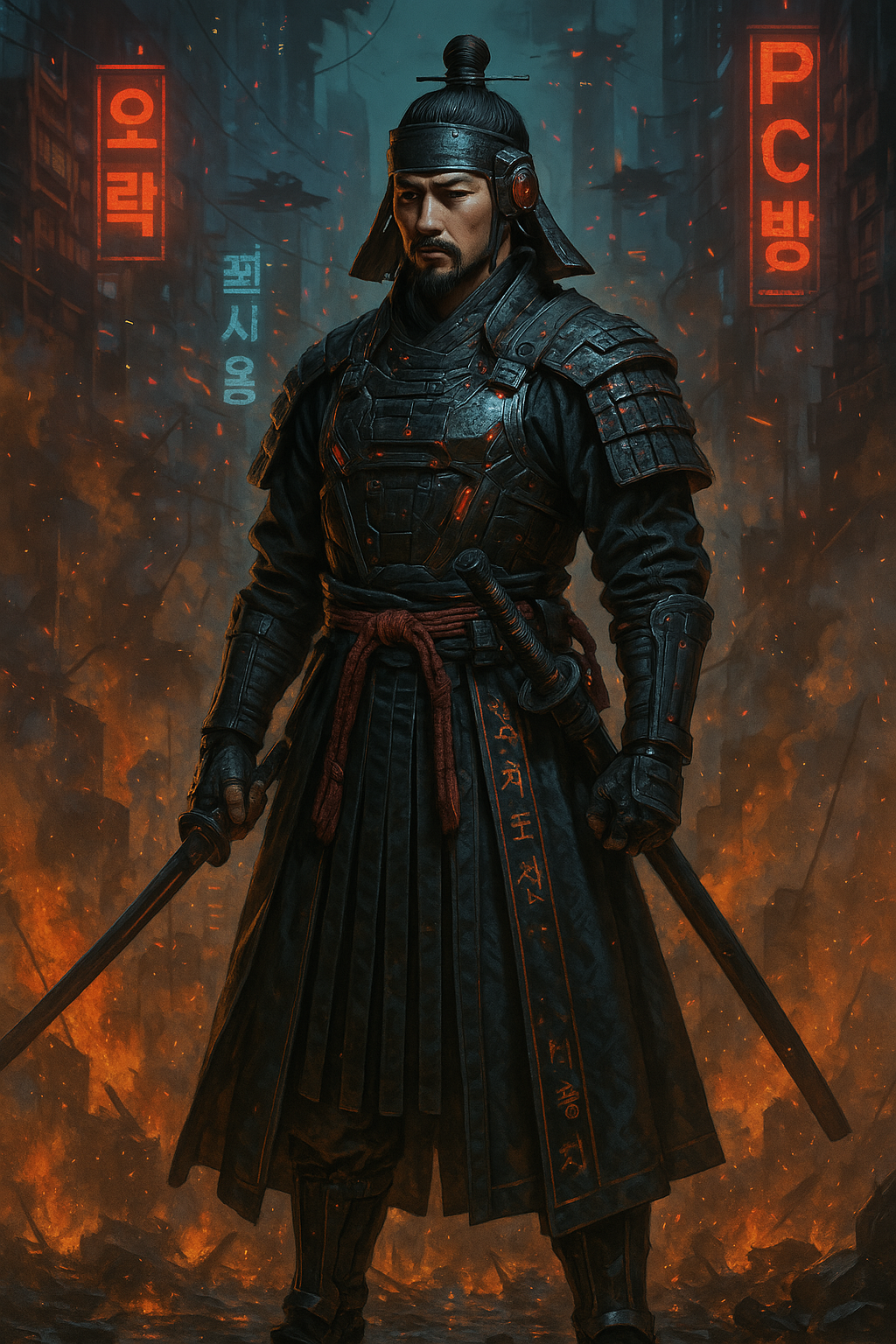 AI로 생성한 미래 한국의 전사의 모습