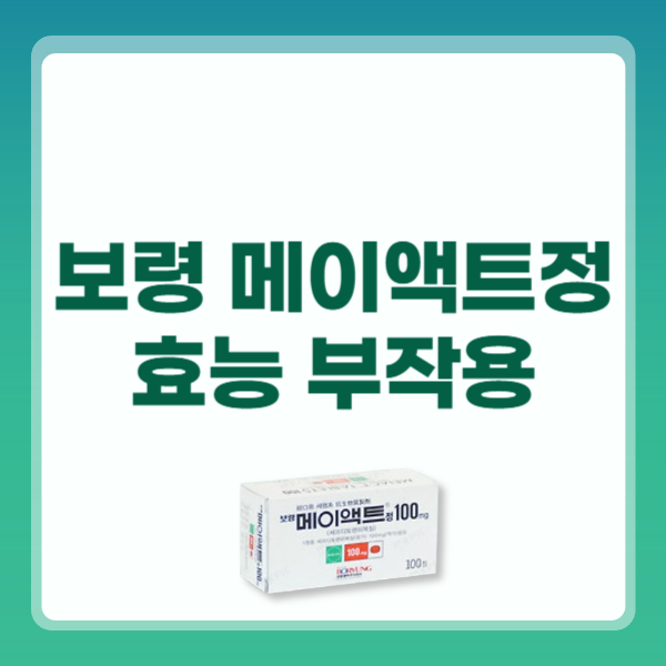 보령 메이액트정 100mg 효능 부작용 주의사항