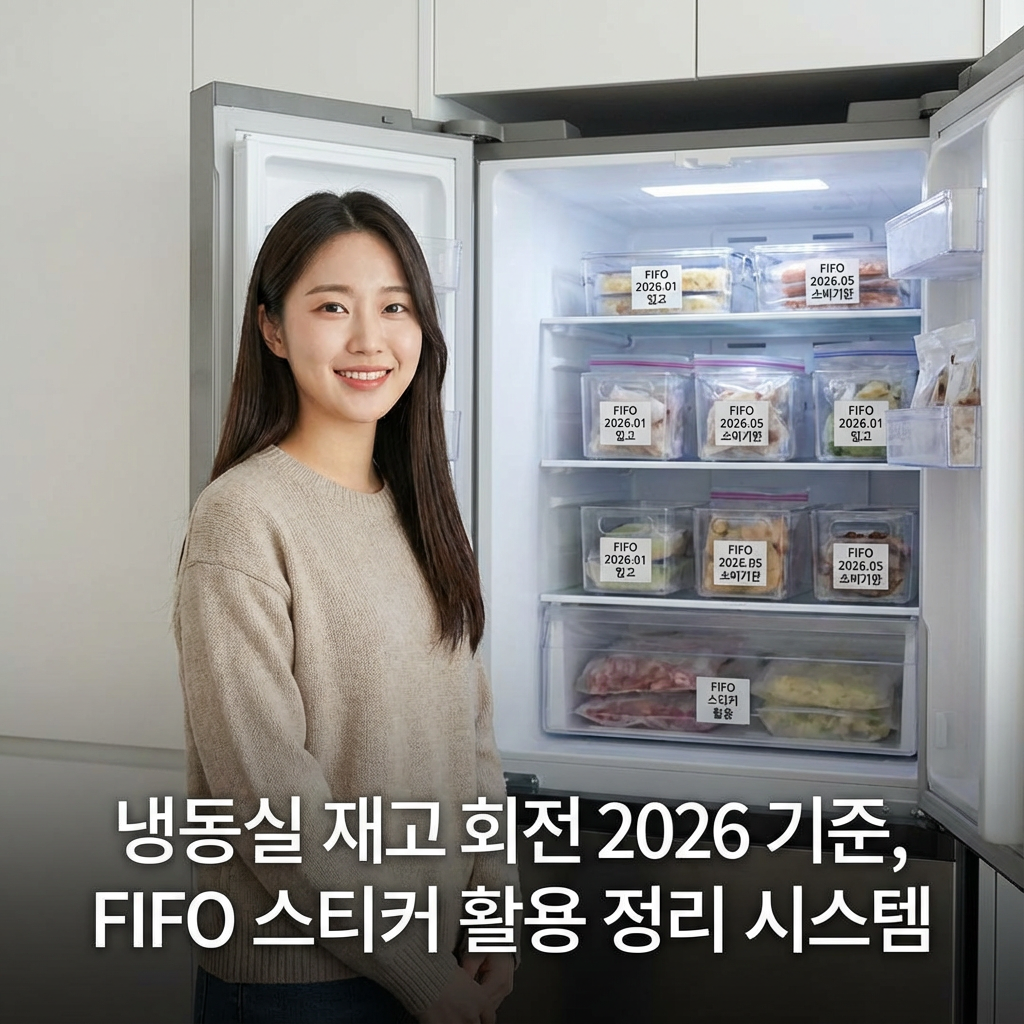 냉동실 재고 회전 2026 기준 ｜ FIFO 스티커 활용 정리 시스템