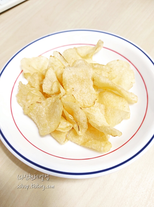 콰삭칩 사워어니언 과자 모양