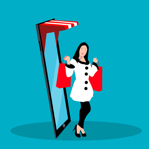 쇼핑하는여자사진