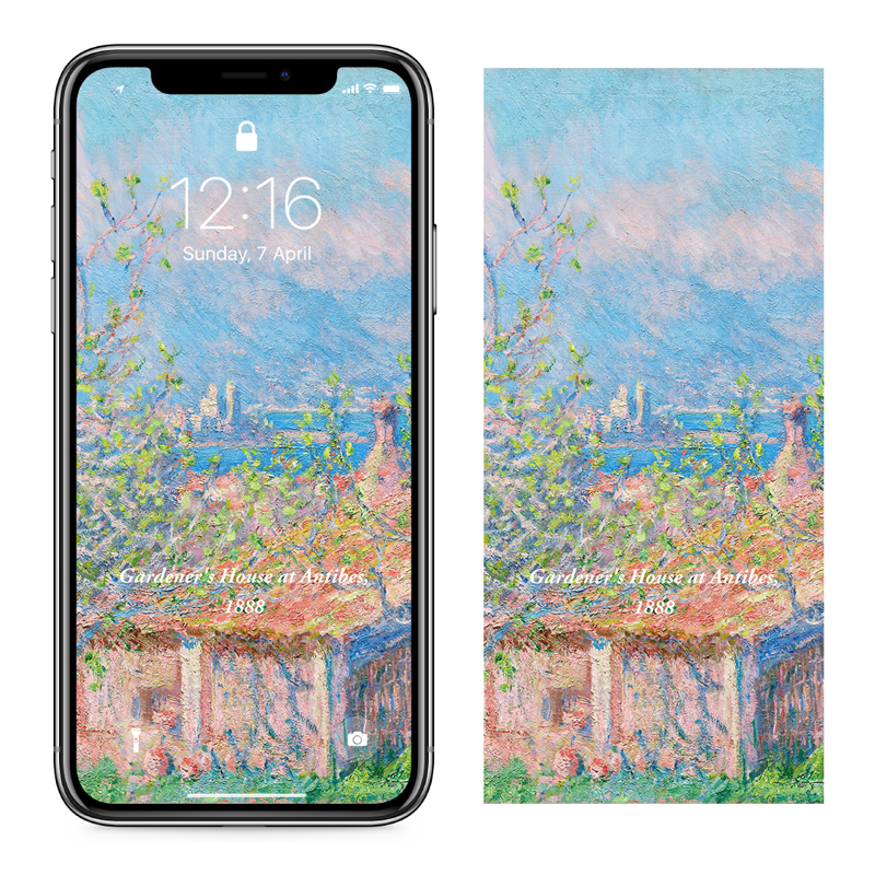 13 앙티브의 정원사의 집 C - Claude Monet 아이폰명화배경화면