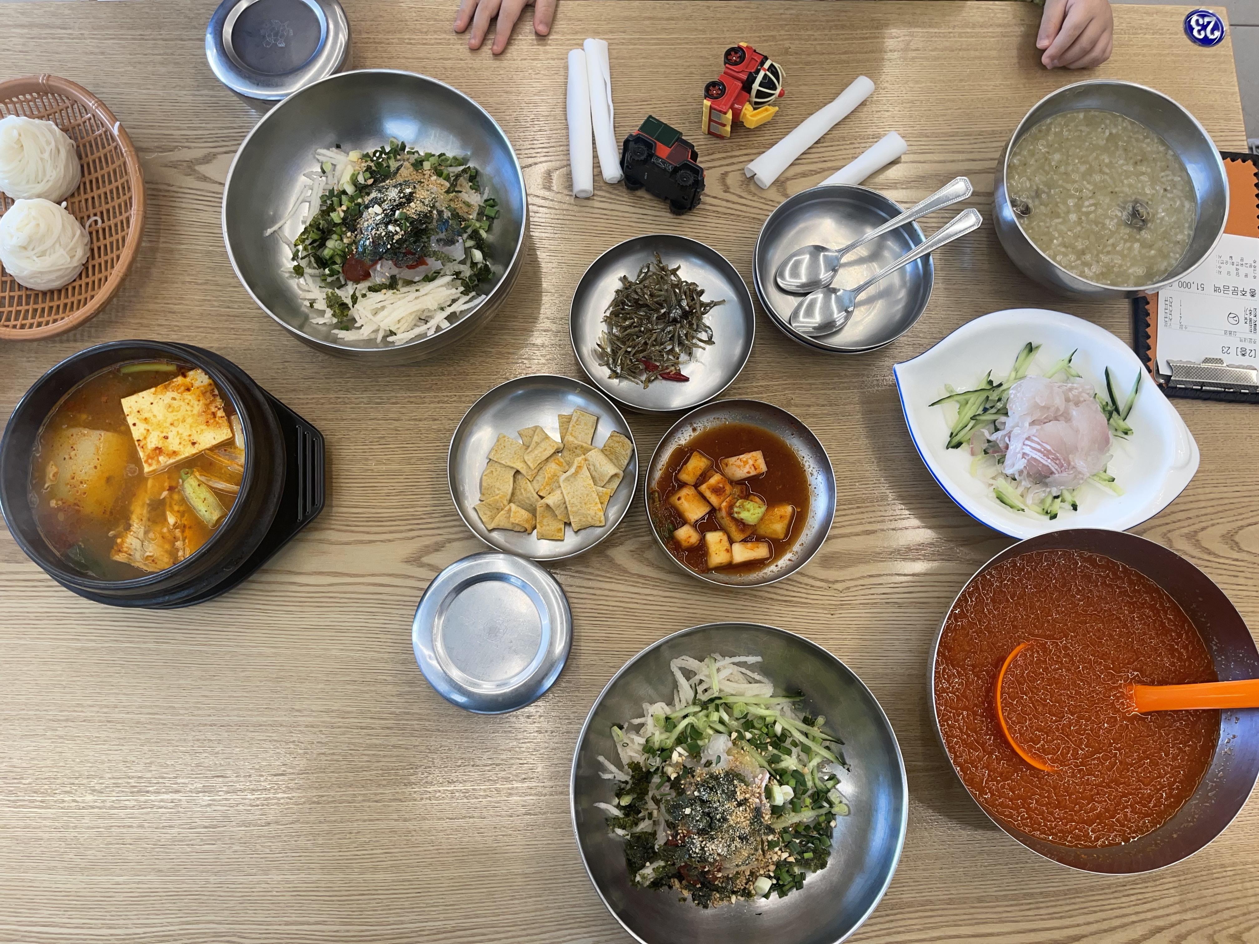 환여횟집 포항 물회 맛집 상차림