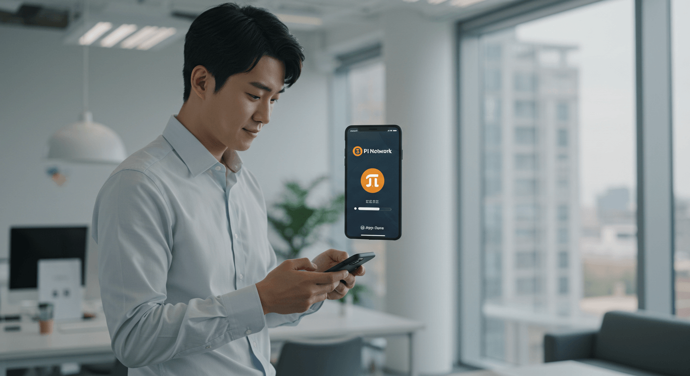 앱스토어에서 파이네트워크 앱을 설치하는 장면 3