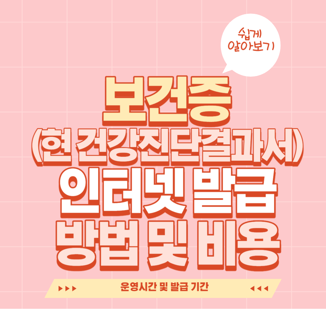 보건증 인터넷 발급