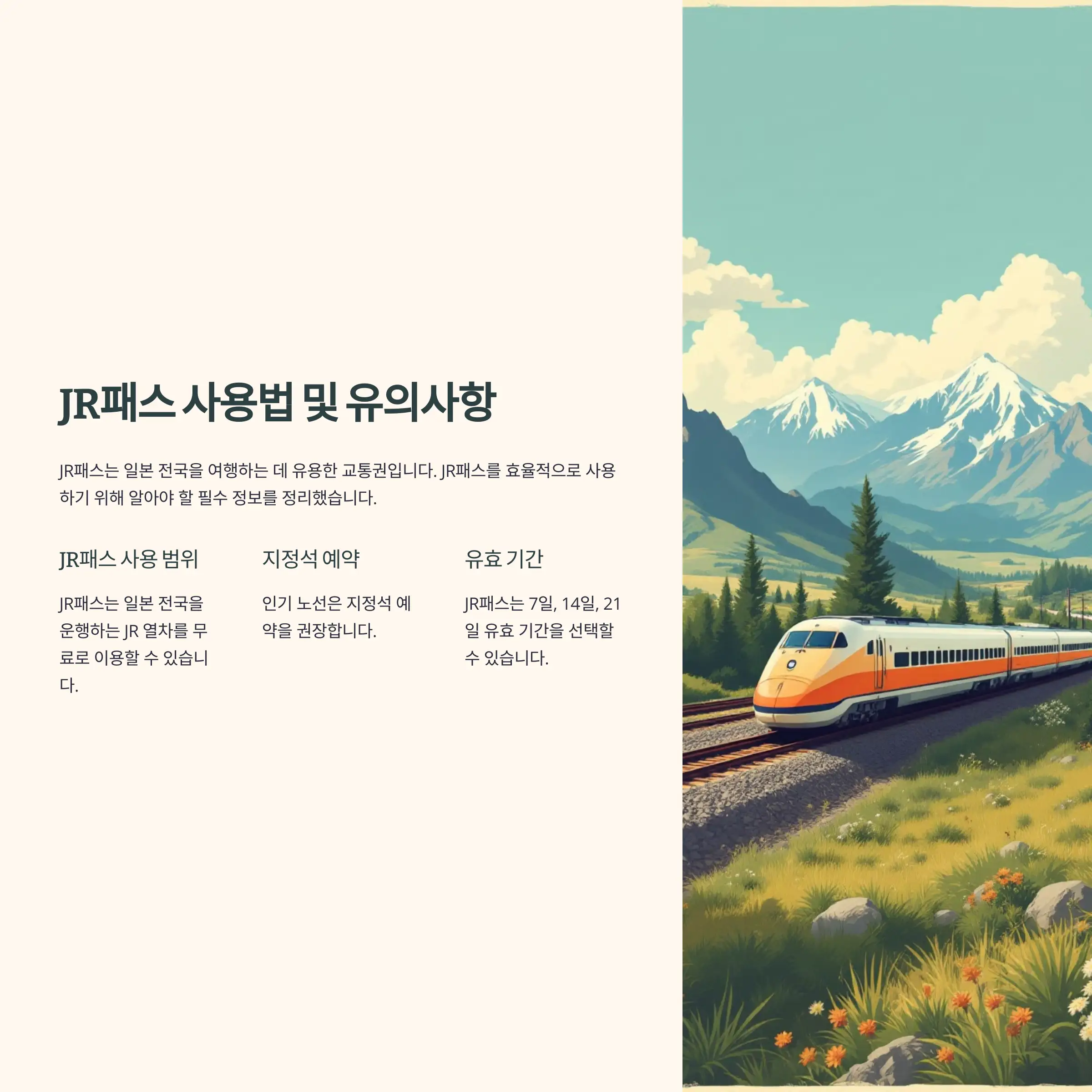 JR패스 사용법