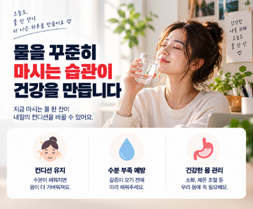 하루 물 섭취량은 얼마나 필요할까? 적정 수분 섭취량과 물 마시는 방법