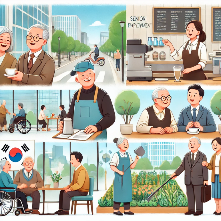 노인 고용 정책 사례 소개 : 경제활동 촉진, 고용 환경, 노동 시장 관련 사진