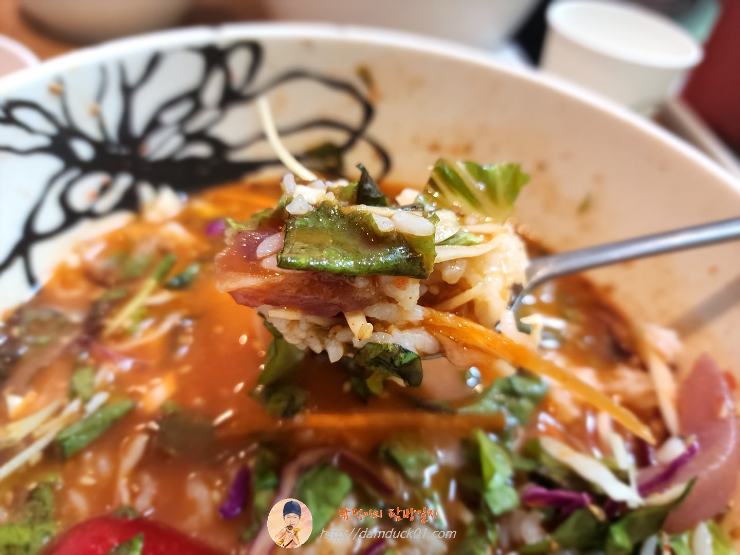 물회와 밥의 조합