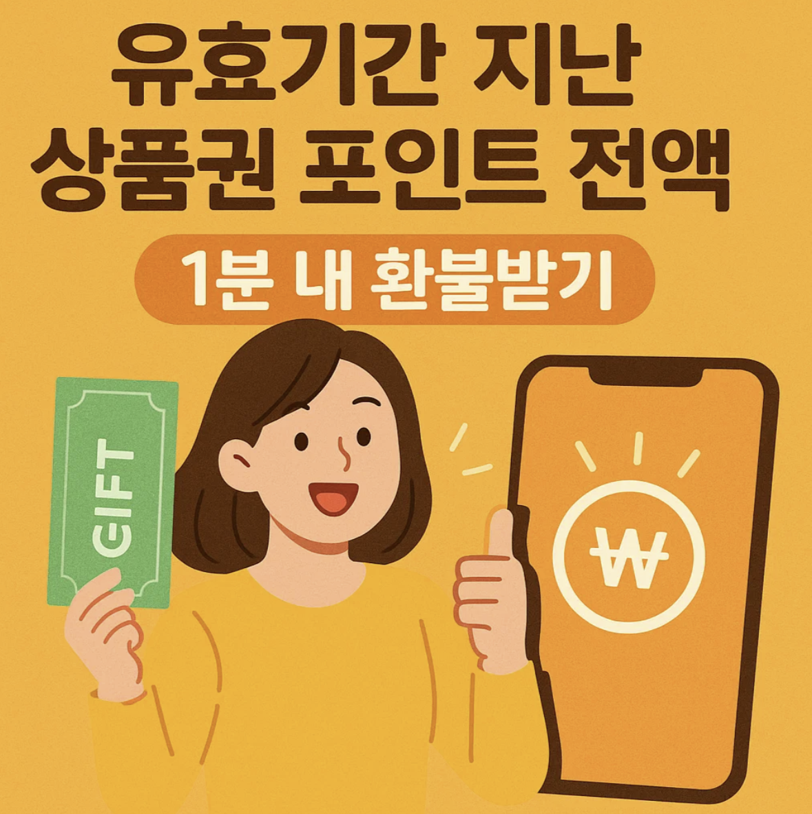 유효기간 지난 상품권 포인트 전액 보상 1분내 환불받기