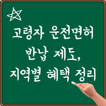 운전면허 반납 지원금