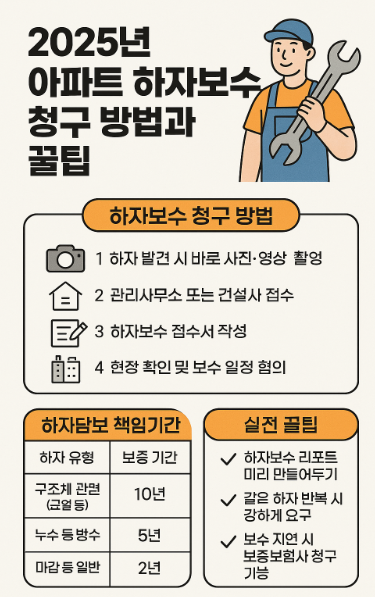 2025년 아파트하자보수 청구 방법과 꿀팁
