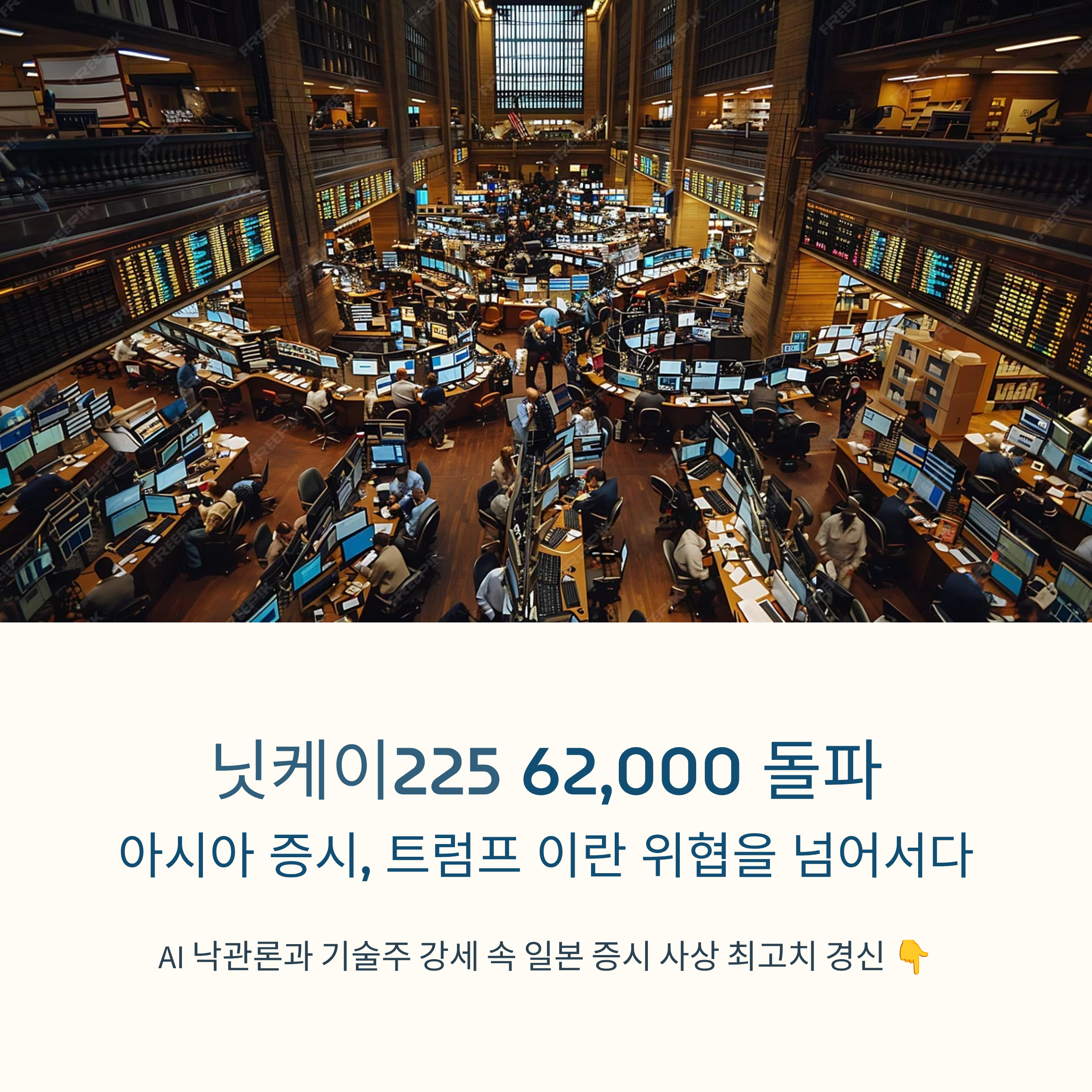일본 닛케이225 62,000 돌파