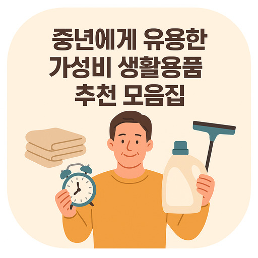 중년에게 유용한 가성비 생활용품 추천 모음집