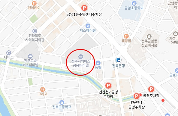 전주시외버스터미널-공영주차장