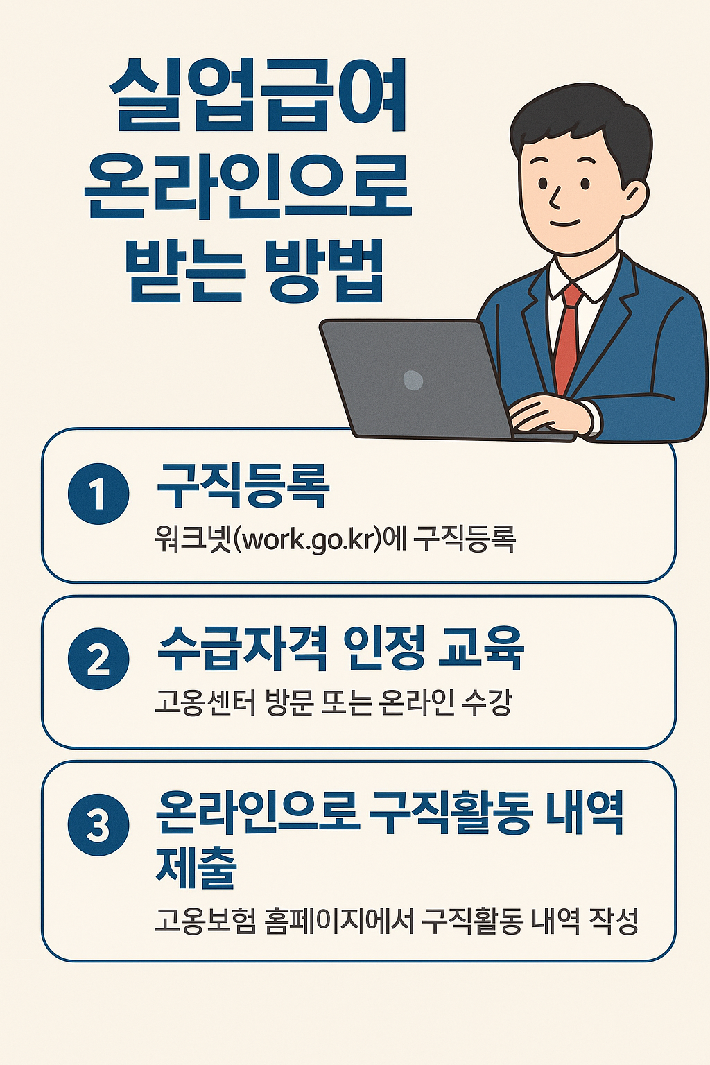 실업급여구직외활동받는방법