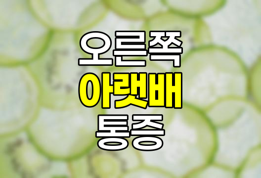오른쪽 아랫배 통증 원인 상세 분석, 맹장, 난소낭종, 염증성 장 질환 등 관련 정보