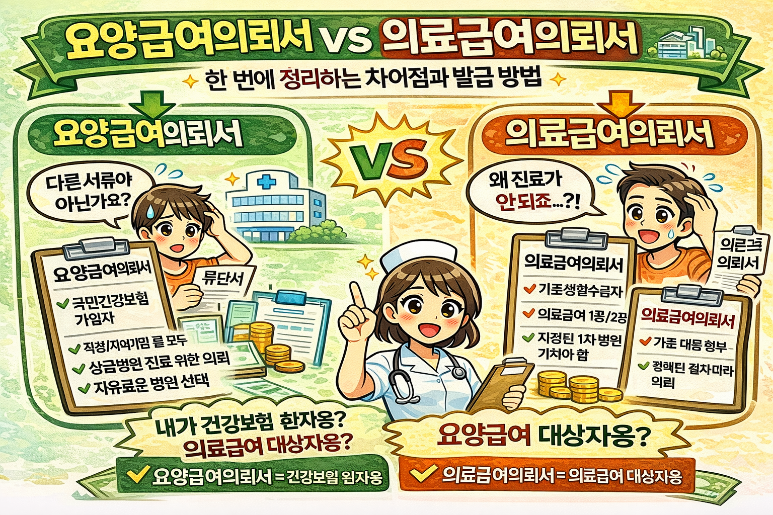 요양급여의뢰서 vs 의료급여의뢰서 치이점