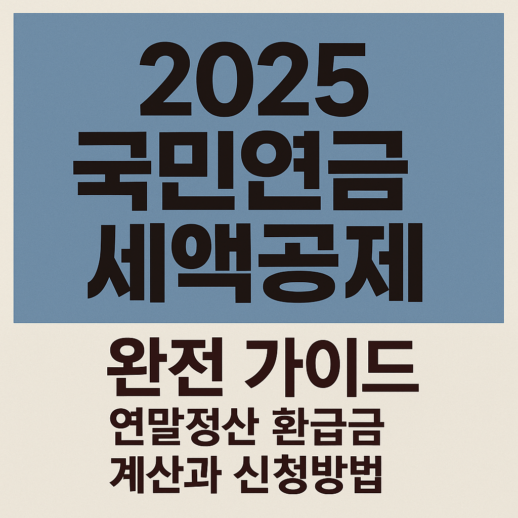 2025 국민연금 세액공제 완전 가이드|연말정산 환급금 계산과 신청방법