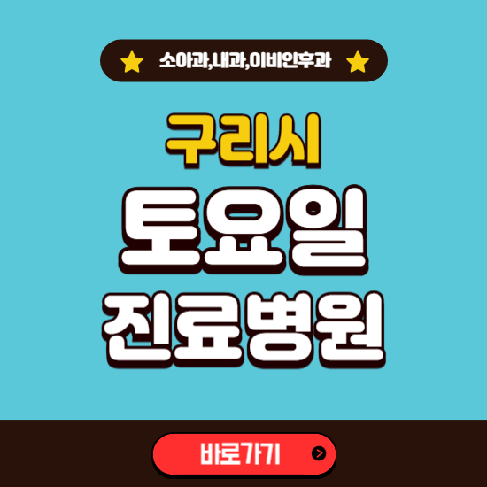 구리시 토요일 진료 병원 찾기 ❘ 주말 문여는 소아과, 내과, 이비인후과 리스트