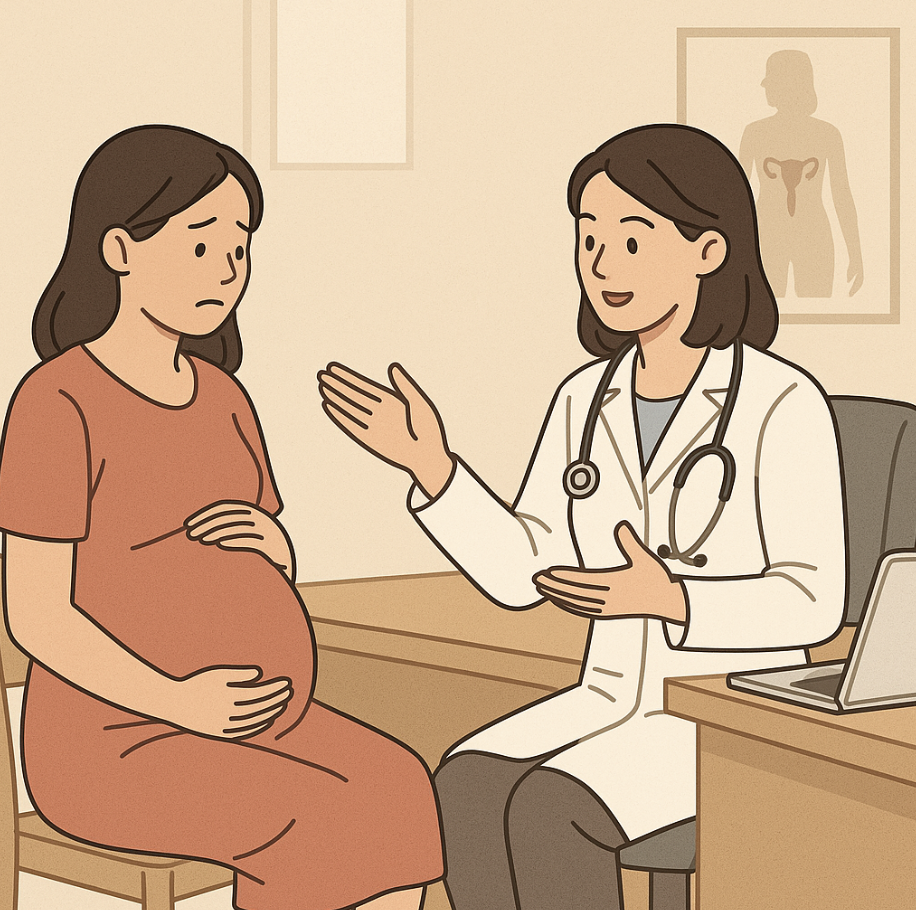 자궁외 임신 상담하는 모습 사진