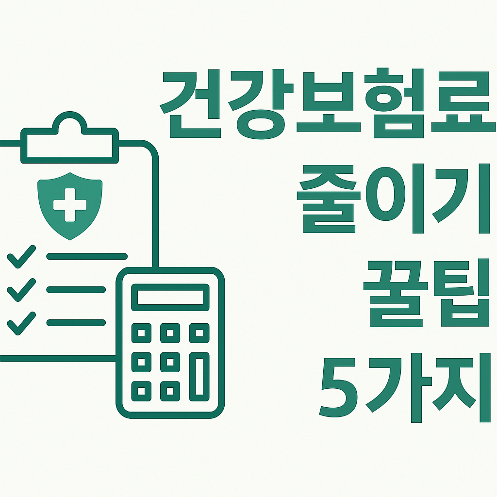 2025 건강보험료 줄이는 방법