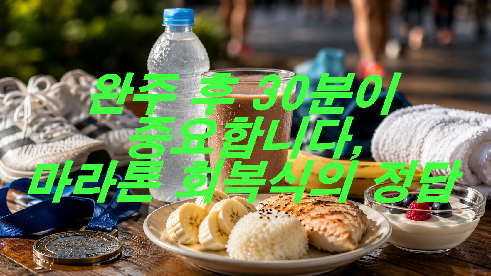 완주 후 30분이 중요합니다, 마라톤 회복식의 정답