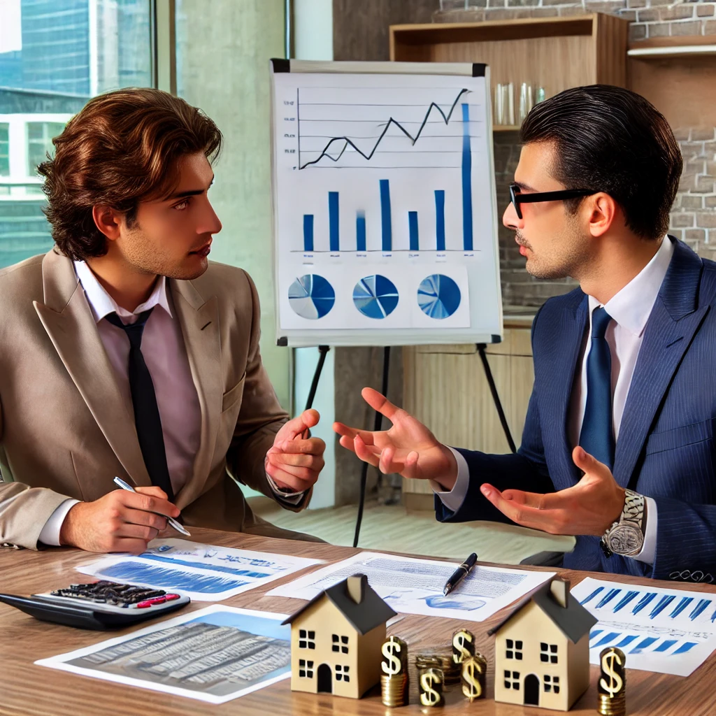 금융 전문가와 부동산 투자 전략을 논의하는 유명인