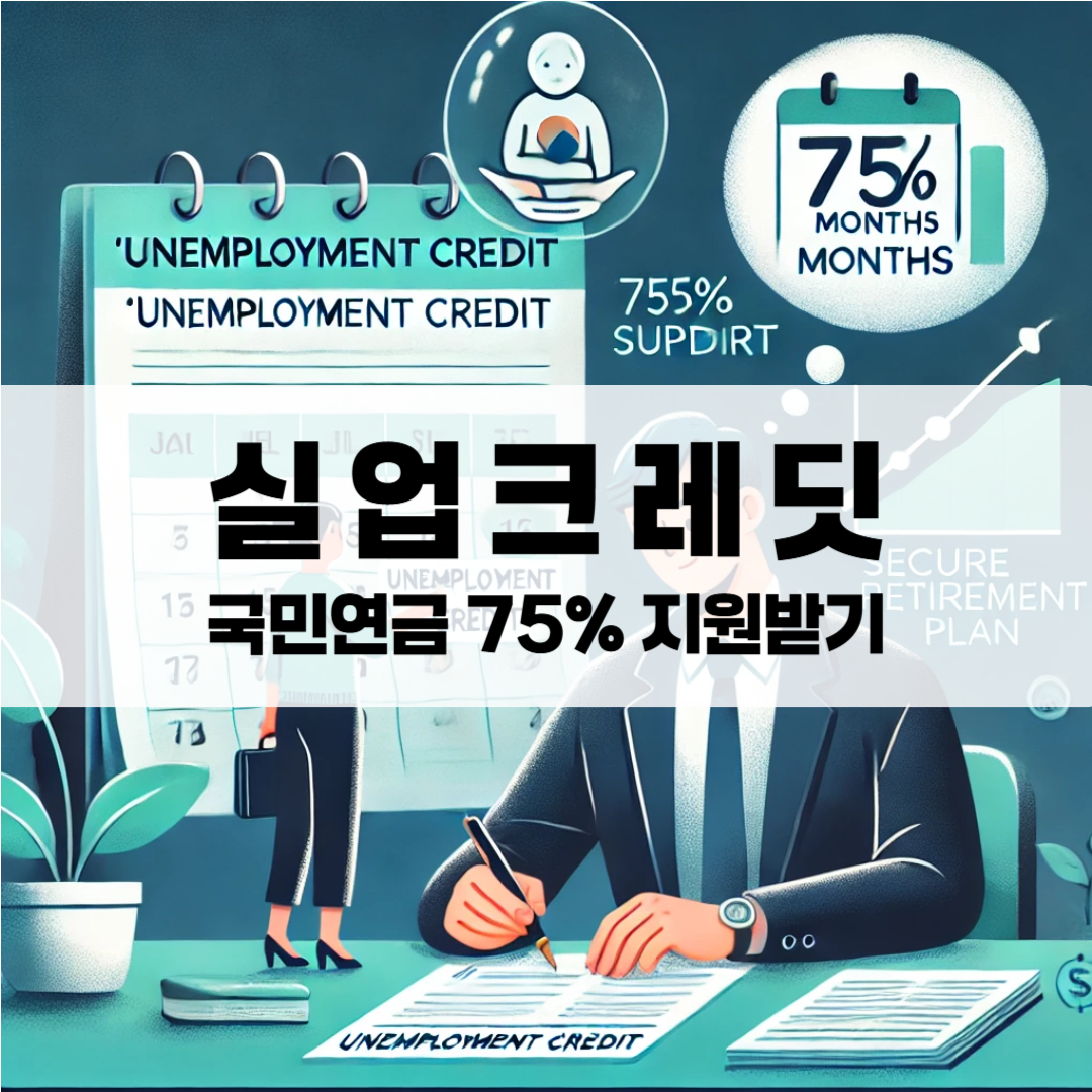 실업크레딧 국민연금 75%지원받기