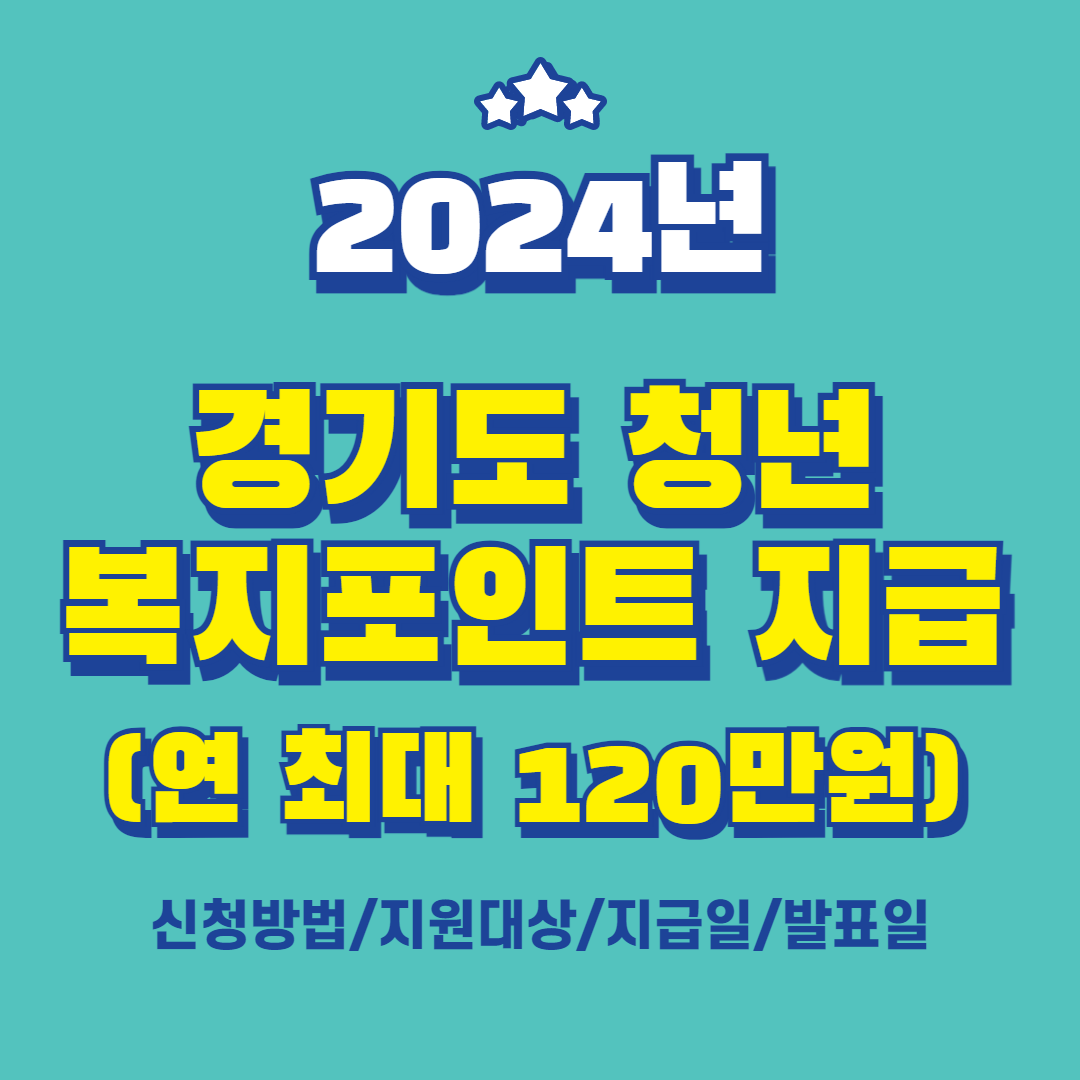 경기도 청년 복지포인트 지급일