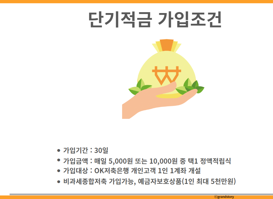 단기적금 가입조건