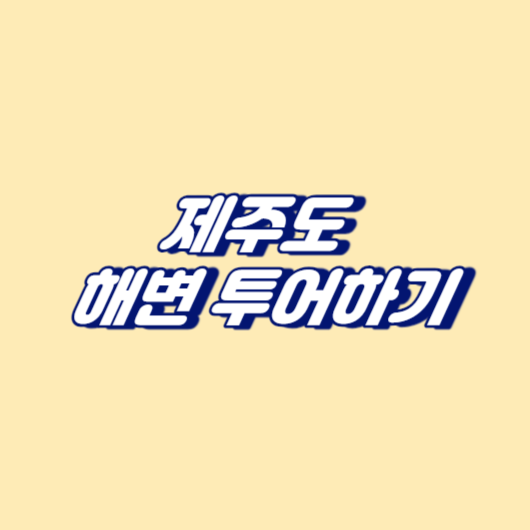 제주도 해변 투어하기