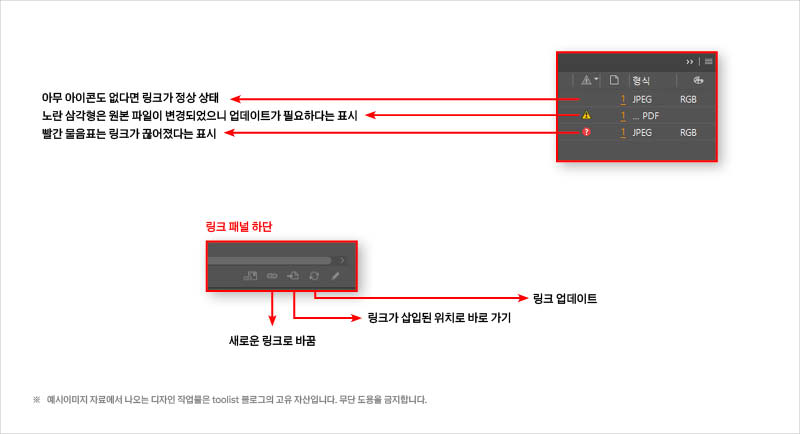 인디자인-링크-오류-해결-방법