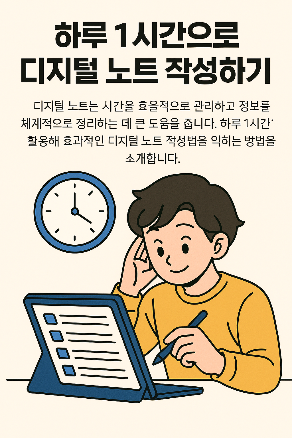 하루 1시간으로 디지털 노트 작성하기