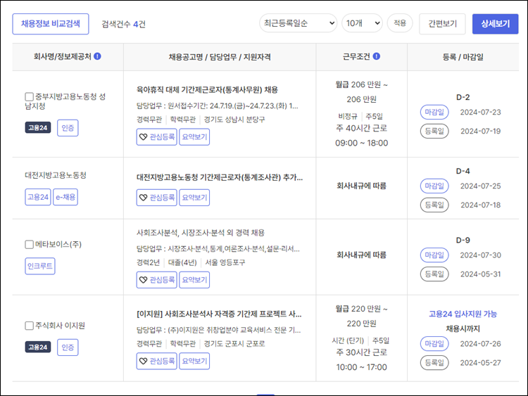 포장기사-채용정보