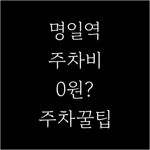 명일역 근처 저렴한 주차장 위치 및 ..