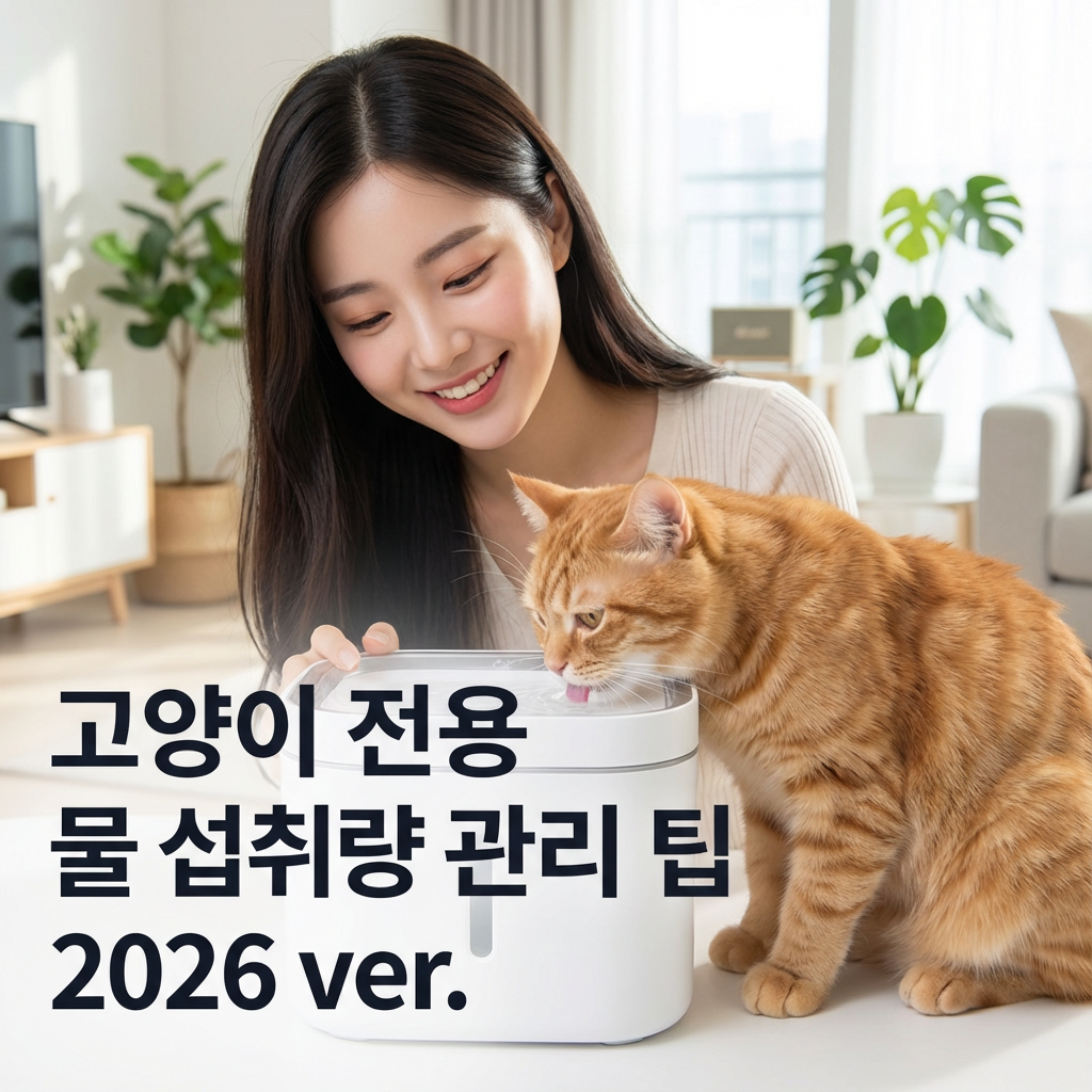 고양이 전용 이온수기 ｜ 물 섭취량 관리 팁 2026 ver.
