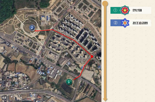 현륭원 천원 야간 행렬 재현 구간