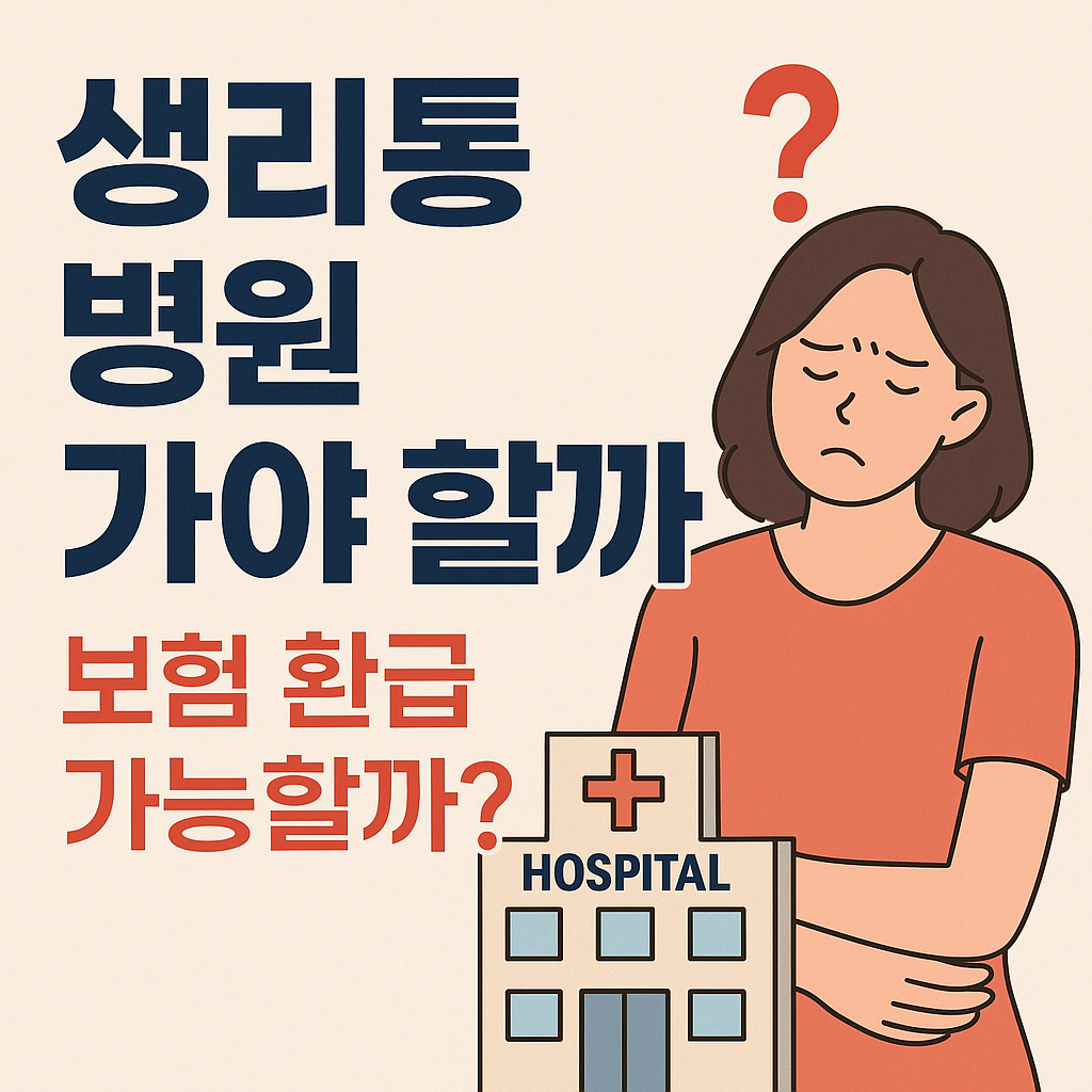 생리통 심하면 병원 가야 할까? 진료비와 실비보험 청구까지