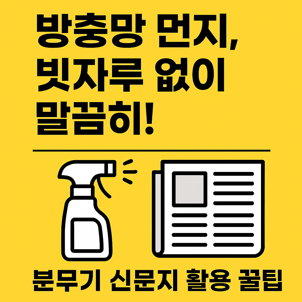 분무기 & 신문지 활용 팁