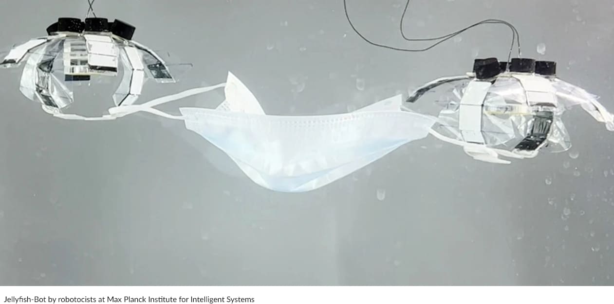 진동하는 해파리 로봇, 인공 근육 사용 '해양쓰레기' 진공 청소 VIDEO: Pulsating jellyfish robots can pick up and vacuum ocean trash using artificial muscles