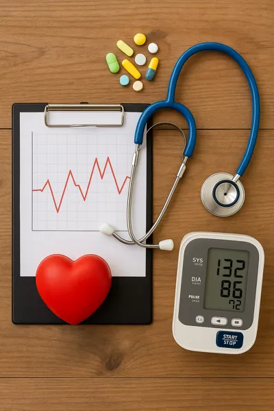 고혈압 관리 의료 도구 이미지