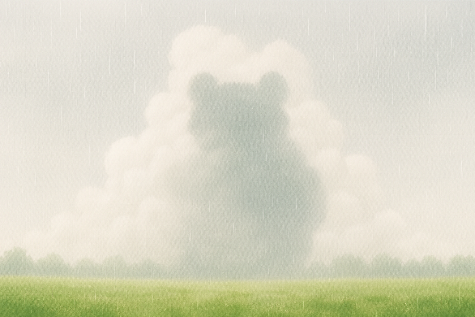 안개속에 미지의 존재가 서있는 실루엣이 보이는 이미지