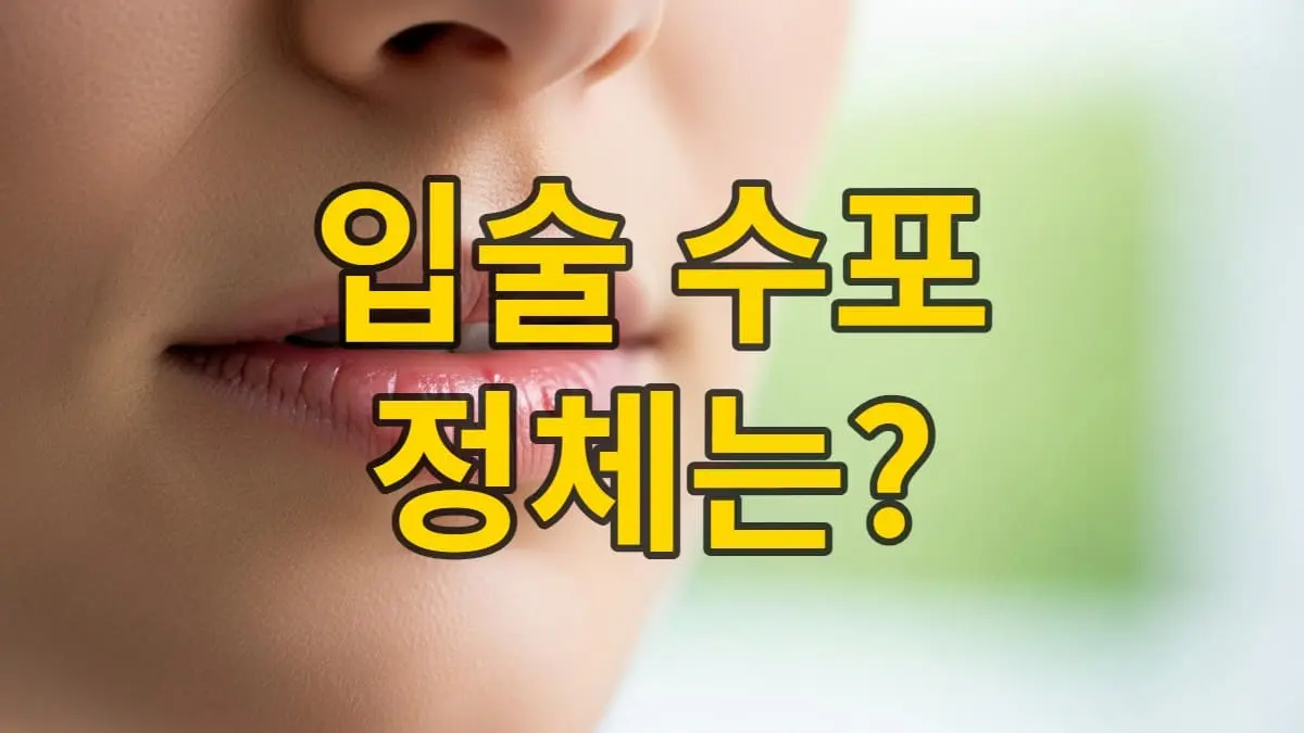 입술-한쪽에-작고-붉은-물집이-잡힌-구순포진-증상
