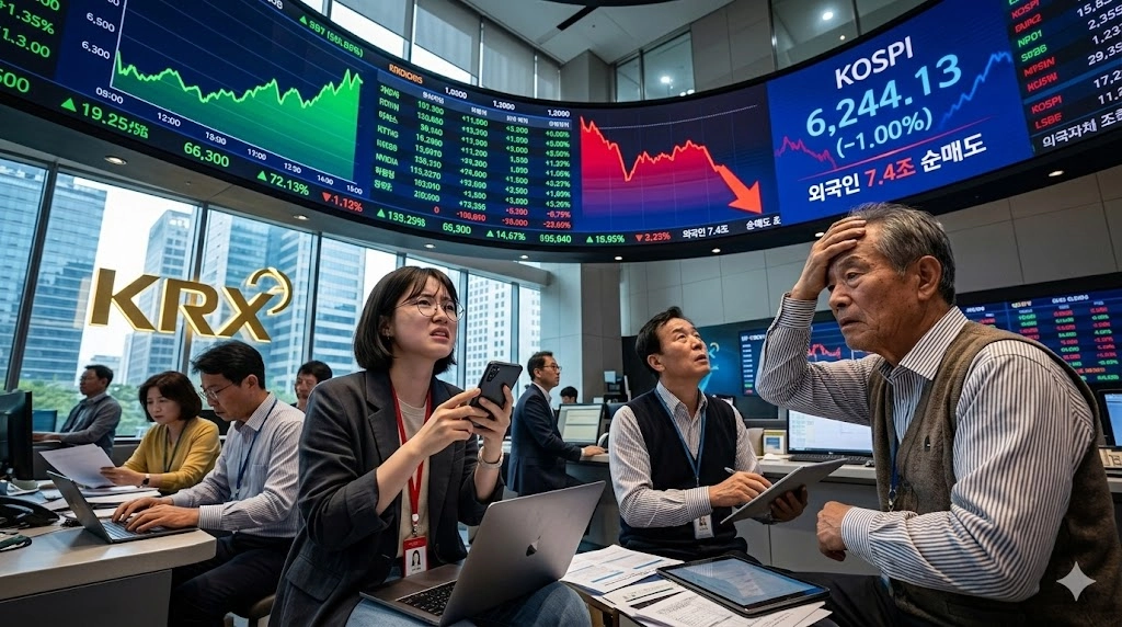 코스피 6,300 돌파 후 하락 반전! 외국인 7조 투매 속에 찾은 기회