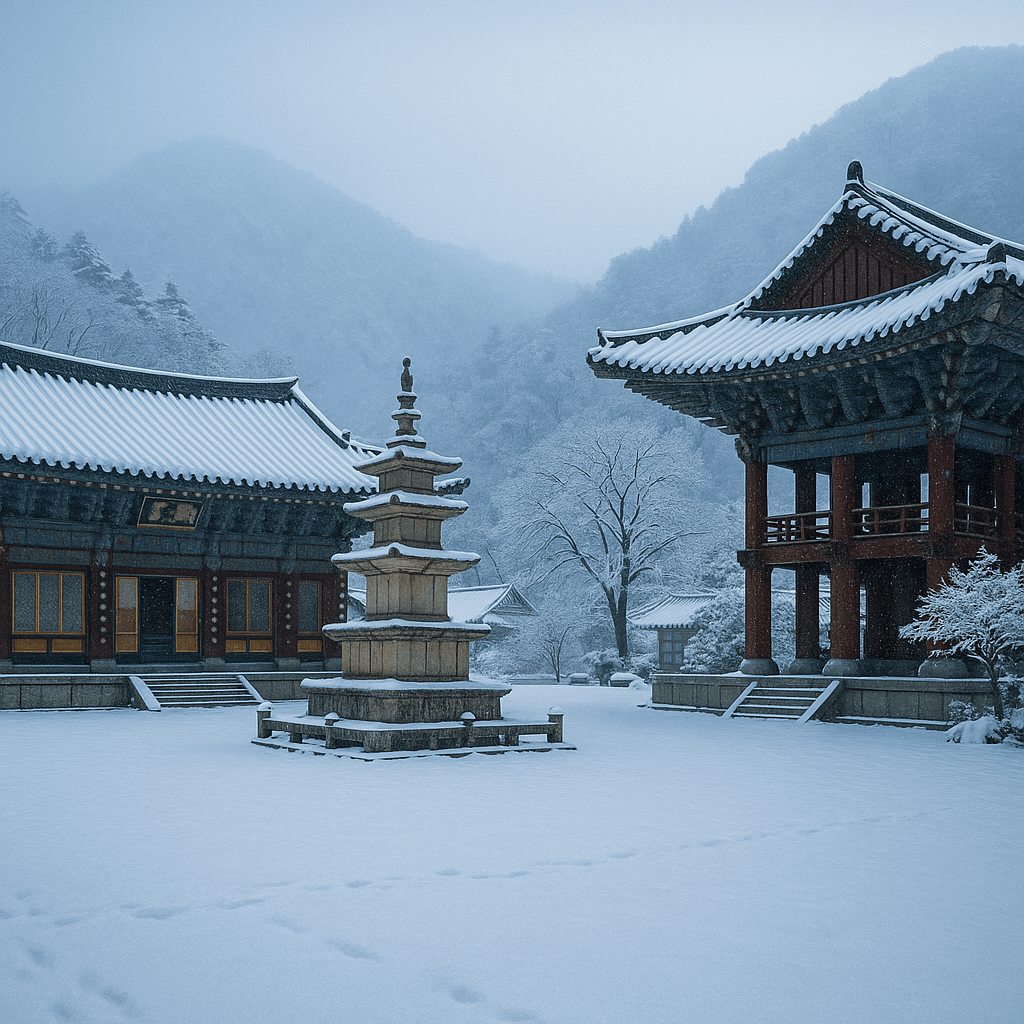 12월 겨울 속리산 법주사 설경에서 느끼는 고요한 산사 풍경과 깊은 계절의 울림